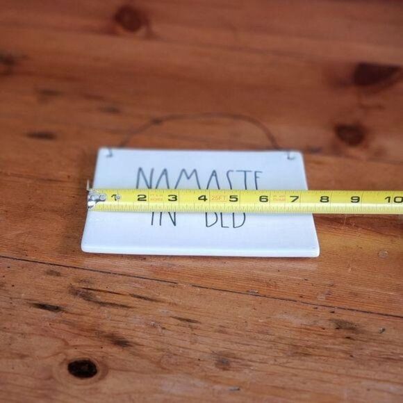 Rae Dunn "Namaste In Bed" Ceramic Wall Plaque - Picture 2 of 4